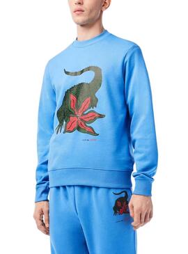 Sweatshirt Lacoste Netflix Stranger Things Azul