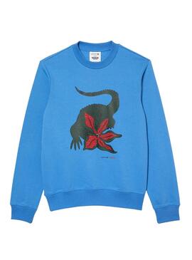 Sweatshirt Lacoste Netflix Stranger Things Azul