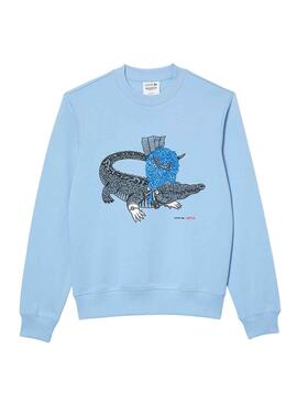 Sweatshirt Lacoste Netflix Bridgerton Blau Claro