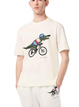 T-Shirt Lacoste Netflix Sex Education Beige