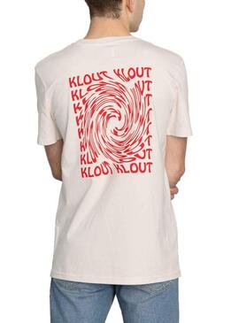 T-Shirt Klout Tornado Weiss Vintage und Rot