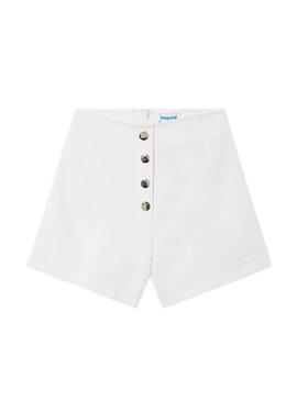 Short Mayoral Crepe Weiss für Mädchen