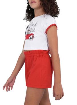 Set Mayoral Short und T-Shirt Rot für Mädchen
