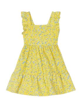 Kleid Mayoral Knitted Printed Gelb für Mädchen