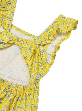 Kleid Mayoral Knitted Printed Gelb für Mädchen