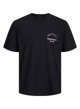 T-Shirt Jack & Jones Landschaft Schwarz für Herren