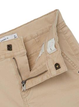 Bermuda Name It Silas Slim Long Beige für Junge