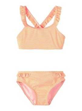 Bikini Name It Ziline Orange für Mädchen