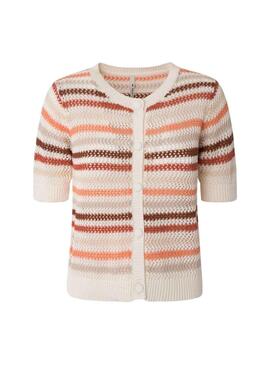 Strickjacke Pepe Jeans Frances Beige für Damen