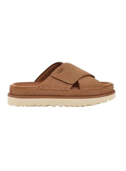 Sandalen UGG Goldenstar Cross Slide Braun Damen