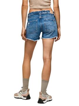 Shorts Pepe Jeans Thrasher Blau für Damen