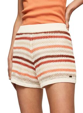 Shorts Pepe Jeans Frances Beige für Damen