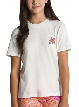 T-Shirt Vans Rosen Weiss für Mädchen