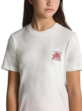 T-Shirt Vans Rosen Weiss für Mädchen