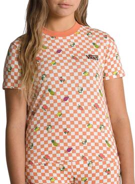 T-Shirt Vans Fruit Check Orange für Mädchen