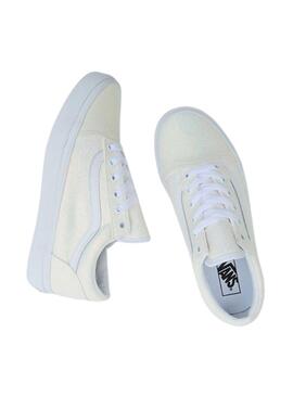 Sneakers Vans Old Skool Glitzer Weiss für Mädchen