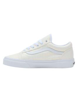 Sneakers Vans Old Skool Glitzer Weiss für Mädchen
