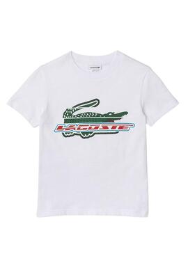 T-Shirt Lacoste Vintage Weiss für Junge