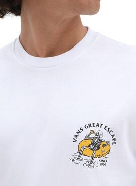 T-Shirt Vans Easy Peasy Weiss Herren und Damen