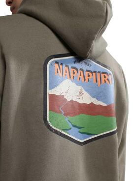 Sweatshirt Napapijri Mataje Grün Damen und Herren