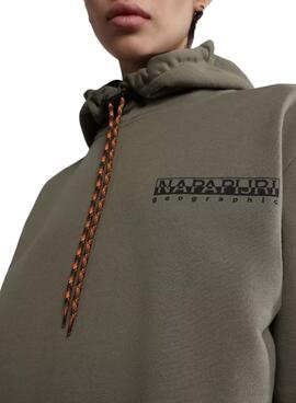 Sweatshirt Napapijri Mataje Grün Damen und Herren