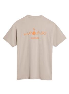 T-Shirt Napapijri Bernsteinbeige Damen und Herren