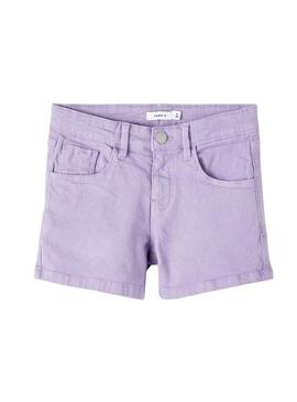 Shorts Name It Rosa Lila für Mädchen