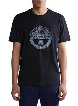 T-Shirt Napapijri Bollo Marineblau für Herren