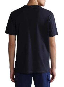 T-Shirt Napapijri Bollo Marineblau für Herren