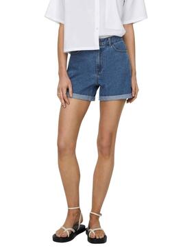 Short Only Vega Mon Denim Blau Medio für Damen