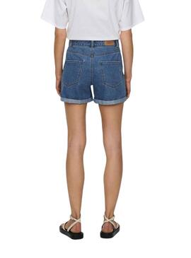 Short Only Vega Mon Denim Blau Medio für Damen