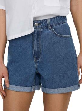 Short Only Vega Mon Denim Blau Medio für Damen