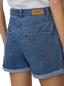 Short Only Vega Mon Denim Blau Medio für Damen