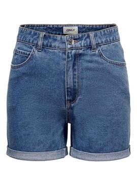Short Only Vega Mon Denim Blau Medio für Damen