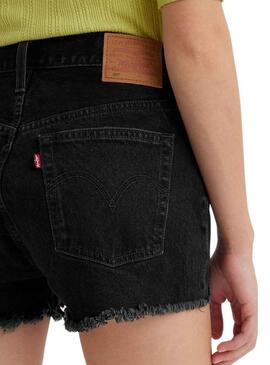 Short Levis 501 Schwarz Rotos für Damen