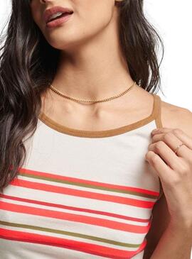 Top Superdry Vintage Stripe Weiss für Damen