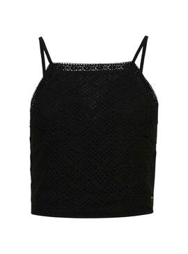 Top Superdry Crochet Schwarz für Damen