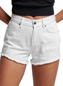 Shorts Superdry Studios High Weiss für Damen