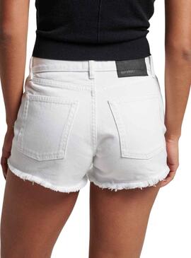 Shorts Superdry Studios High Weiss für Damen