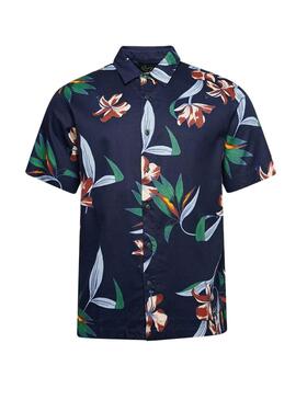 Hemd Superdry Hawaiian Marineblau für Herren