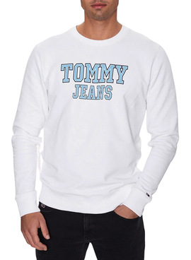 Sweatshirt Tommy Jeans Crew Weiss für Herren