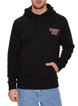 Sweatshirt Tommy Jeans Reg Entry Schwarz für Herren