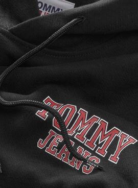 Sweatshirt Tommy Jeans Reg Entry Schwarz für Herren