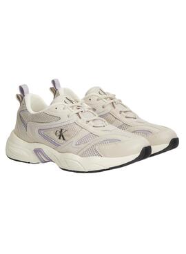 Sneakers Calvin Klein Mesh Beige für Damen