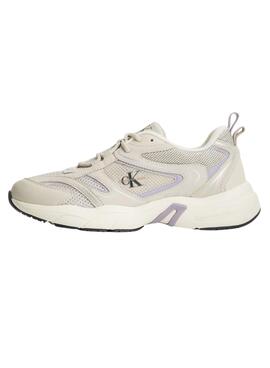 Sneakers Calvin Klein Mesh Beige für Damen