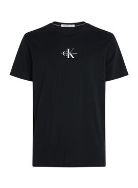 T-Shirt Calvin Klein Monologo Schwarz für Herren
