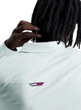 Hemd Tommy Jeans Oxford Grün für Herren