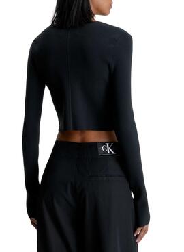 Strickjacke Calvin Klein Hook Schwarz für Damen