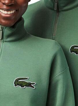Sweatshirt Lacoste Half Zip Grün für Herren Damen