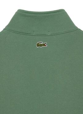 Sweatshirt Lacoste Half Zip Grün für Herren Damen
